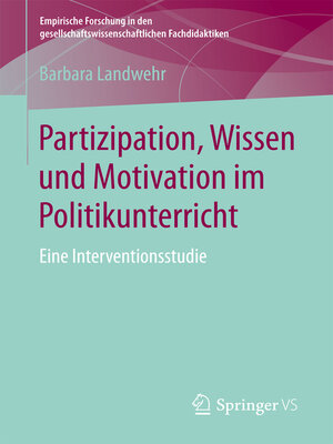 cover image of Partizipation, Wissen und Motivation im Politikunterricht